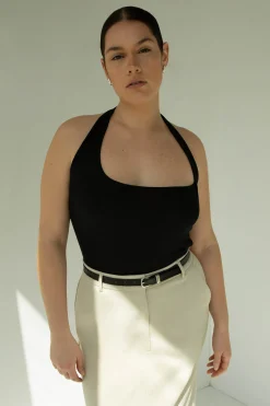 RIBBED HALTER TANK