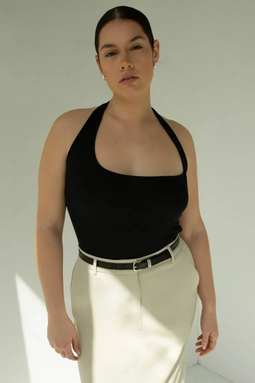 RIBBED HALTER TANK