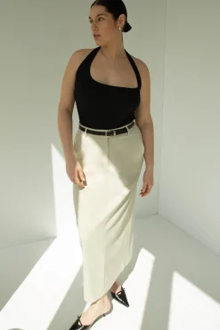 RIBBED HALTER TANK