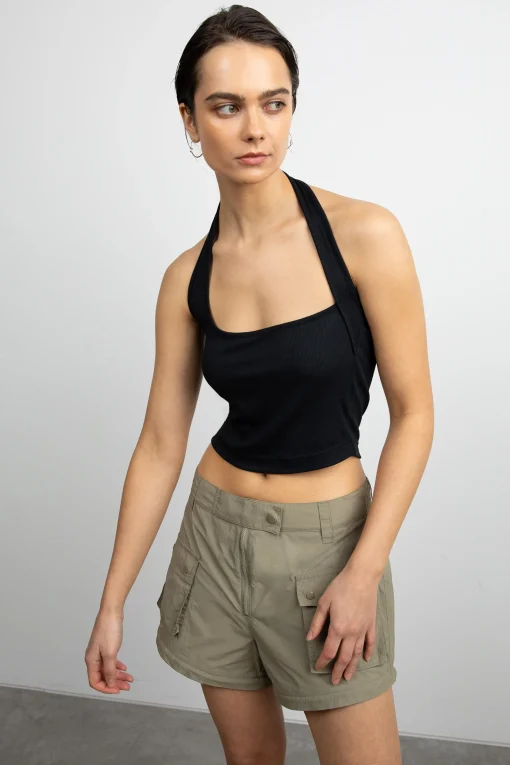 RIBBED HALTER TANK