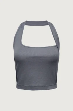 RIBBED HALTER TANK