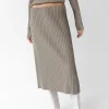 RIBBED KNIT MIDI SKIRT