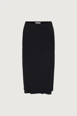 RIBBED KNIT MIDI SKIRT