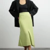 RIBBED MIDI SKIRT