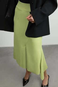 RIBBED MIDI SKIRT