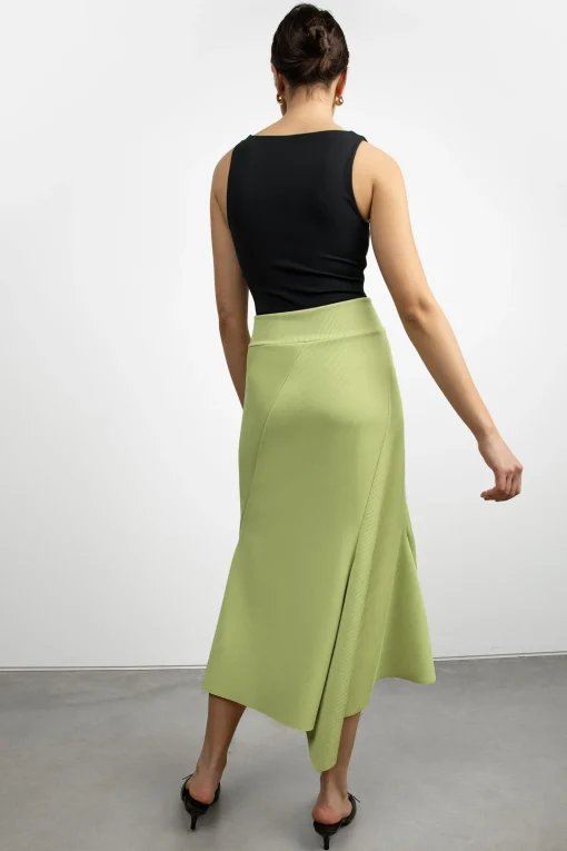 RIBBED MIDI SKIRT