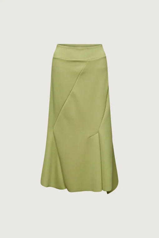 RIBBED MIDI SKIRT