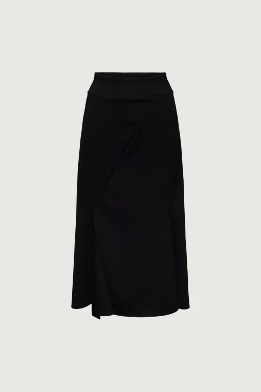 RIBBED MIDI SKIRT