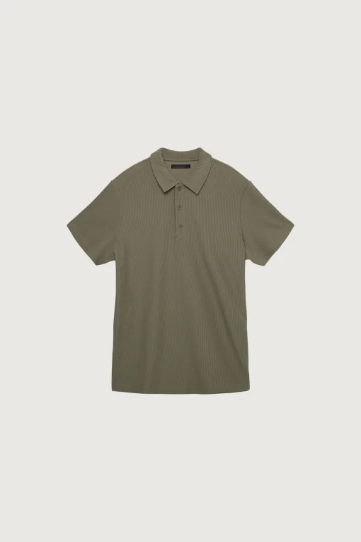 RIBBED POLO T-SHIRT