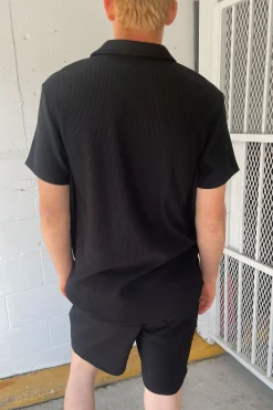 RIBBED POLO T-SHIRT