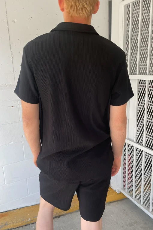 RIBBED POLO T-SHIRT
