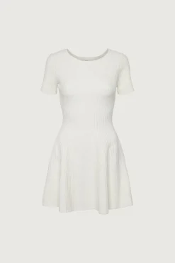 RIBBED SHORT SLEEVE MINI DRESS