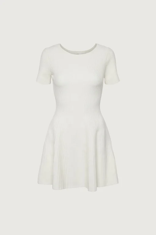 RIBBED SHORT SLEEVE MINI DRESS