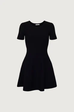 RIBBED SHORT SLEEVE MINI DRESS