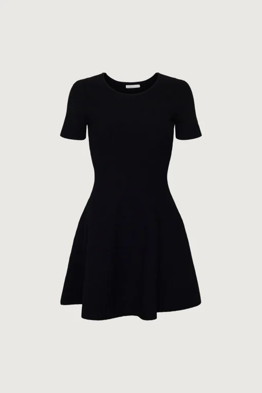 RIBBED SHORT SLEEVE MINI DRESS
