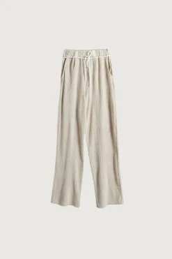 RIBBED STRAIGHT LEG PANTS