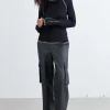 RIBBED SWEATER WITH CONTRAST STITCHING