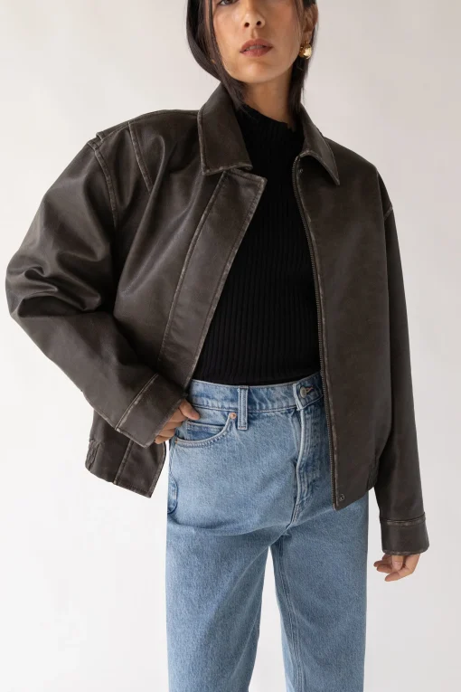 RIBBED SWEATER WITH TIE-BACK DESIGN