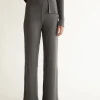 RIB-KNIT STRAIGHT LEG PANT