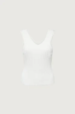 RIB-KNIT V-NECK TANK