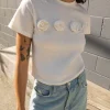 ROSETTE FLORAL TOP