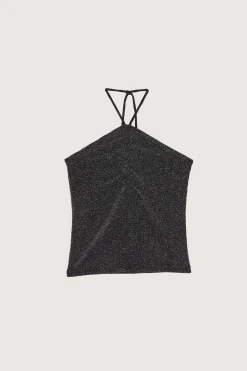 RUCHED HALTER NECK TOP