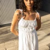 RUCHED MIDI DRESS