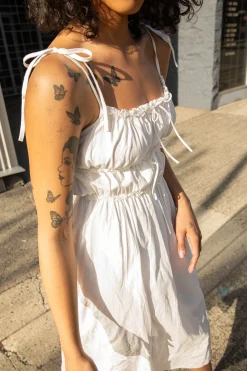 RUCHED MIDI DRESS