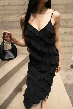 RUFFLED MAXI DRESS