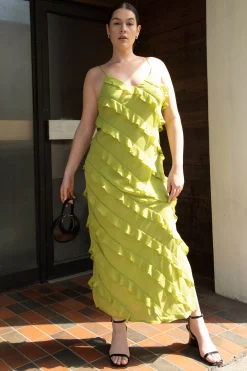 RUFFLED MAXI DRESS