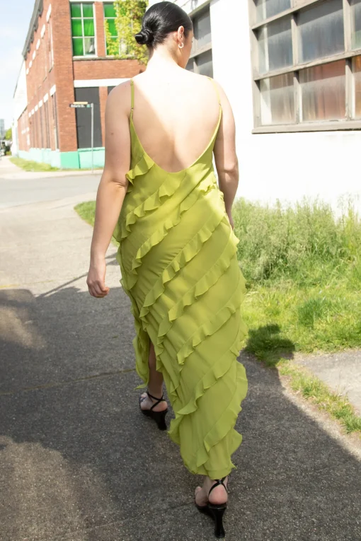 RUFFLED MAXI DRESS