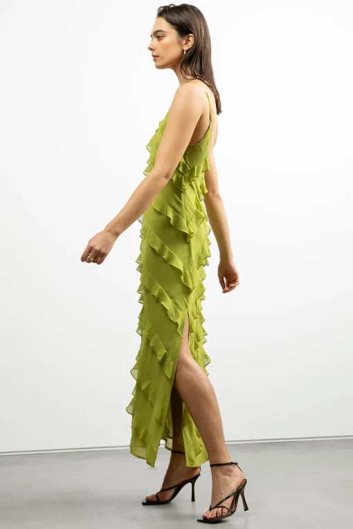 RUFFLED MAXI DRESS