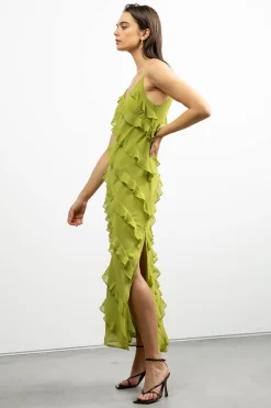 RUFFLED MAXI DRESS