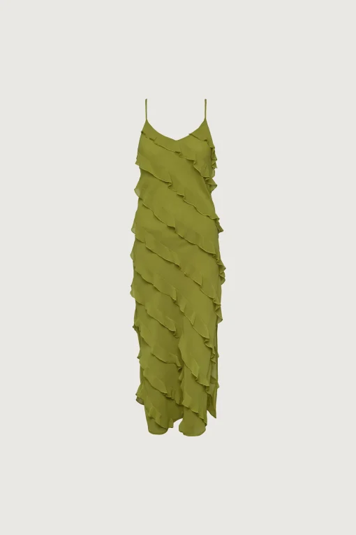 RUFFLED MAXI DRESS