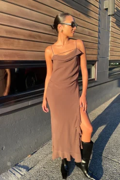 RUFFLED TRIM DRESS