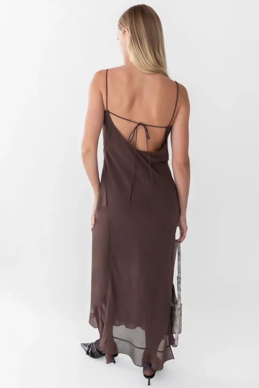 RUFFLED TRIM DRESS