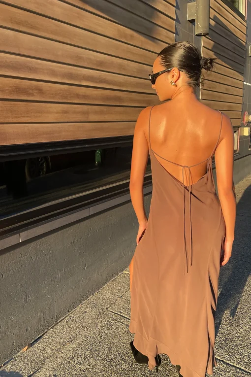 RUFFLED TRIM DRESS