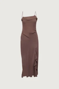 RUFFLED TRIM DRESS