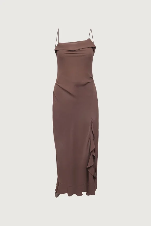 RUFFLED TRIM DRESS