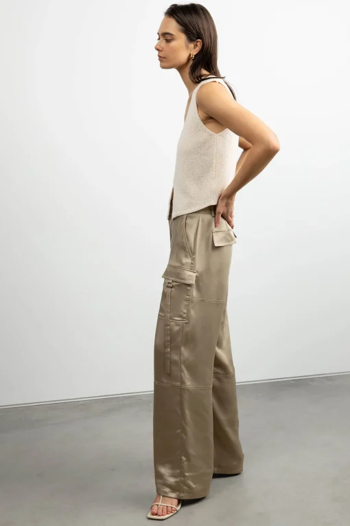 SATIN CARGO PANT