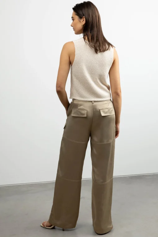 SATIN CARGO PANT