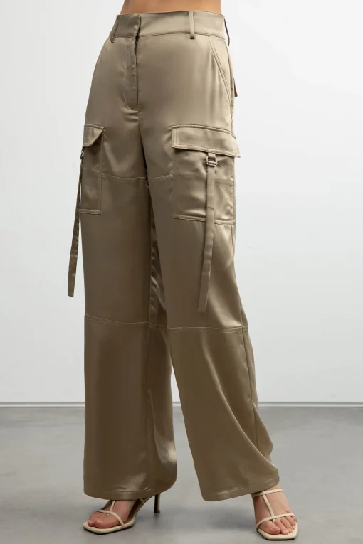 SATIN CARGO PANT