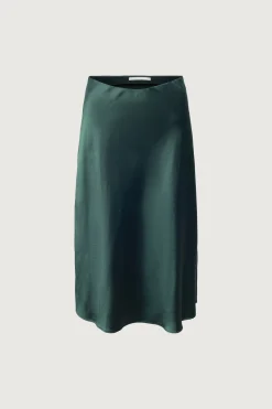 SATIN MIDI SLIP SKIRT