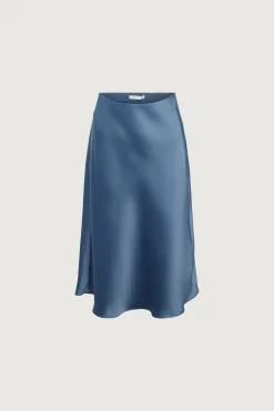 SATIN MIDI SLIP SKIRT