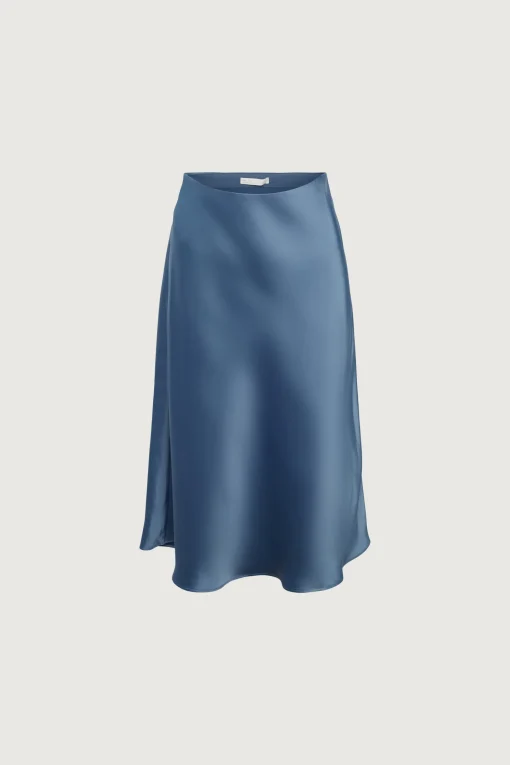 SATIN MIDI SLIP SKIRT