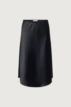 SATIN MIDI SLIP SKIRT