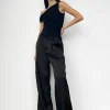 SATIN TROUSERS WITH CARGO POCKETS