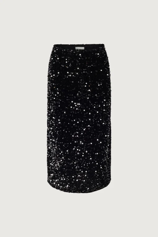 SEQUIN MIDI SKIRT