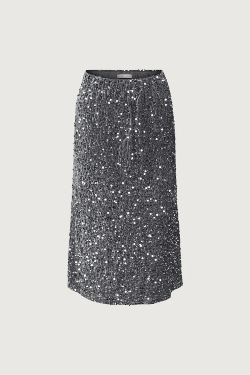 SEQUIN MIDI SKIRT