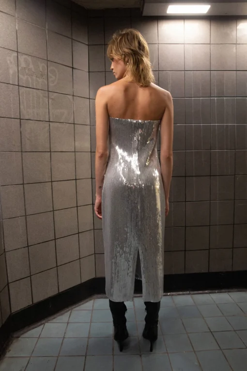 SEQUIN TUBE MIDI DRESS